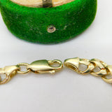 9ct Yellow Gold Multi-Gem Set Bracelet Vintage 1999 Birmingham 18cm Length