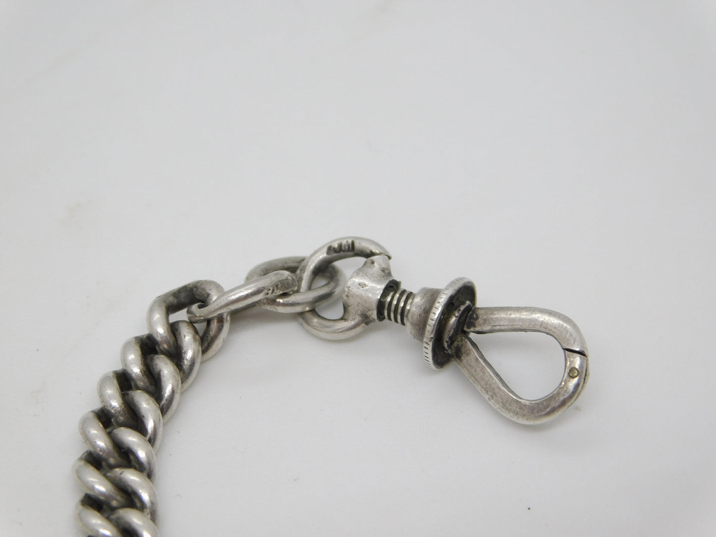 19th Century Russian .84 Silver Albert Link Pocket Watch Chain Antique c1890