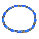 David Andersen Norwegian Sterling Silver & Enamel Collar Necklace Antique c1940