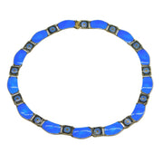 David Andersen Norwegian Sterling Silver & Enamel Collar Necklace Antique c1940