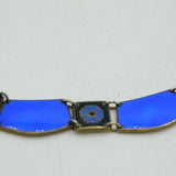 David Andersen Norwegian Sterling Silver & Enamel Collar Necklace Antique c1940
