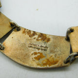 David Andersen Norwegian Sterling Silver & Enamel Collar Necklace Antique c1940