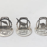 Sterling Silver Hunting Interest Menu or Place Settings 1931 Antique Birmingham