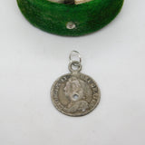 George II Sterling Silver Maundy Two Pence Coin Charm Pendant Antique 1759