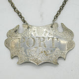 Richard Pargeter George II Sterling Silver Port Decanter Label Antique c1745