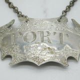 Richard Pargeter George II Sterling Silver Port Decanter Label Antique c1745