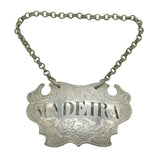 Sandylands Drinkwater George II Sterling Silver Madeira Decanter Label Antique c1745
