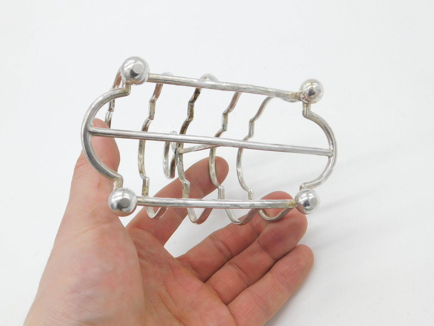 Sterling Silver Four Bar Toast Rack Antique 1911 London Edward Barnard & Sons