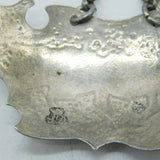 Sandylands Drinkwater George II Sterling Silver Madeira Decanter Label Antique c1745