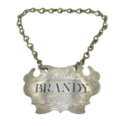 Sandylands Drinkwater George II Sterling Silver Brandy Decanter Label Antique