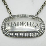 George IV Sterling Silver Maderia Decanter Label Antique 1828 London