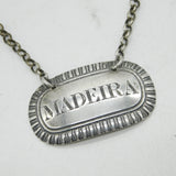 George IV Sterling Silver Maderia Decanter Label Antique 1828 London