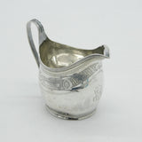 Georgian Sterling Silver Floral Bright Cut Cream Jug 1806 London Antique