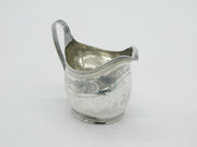 Georgian Sterling Silver Floral Bright Cut Cream Jug 1806 London Antique