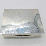 Thai Sterling Silver & Niello Enamel Fighting Elephant Cigarette Box Vintage