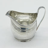 Georgian Sterling Silver Floral Bright Cut Cream Jug 1806 London Antique