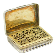 Nathaniel Mills George IV Sterling Silver Vinaigrette Antique 1828 Birmingham