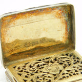 Nathaniel Mills George IV Sterling Silver Vinaigrette Antique 1828 Birmingham