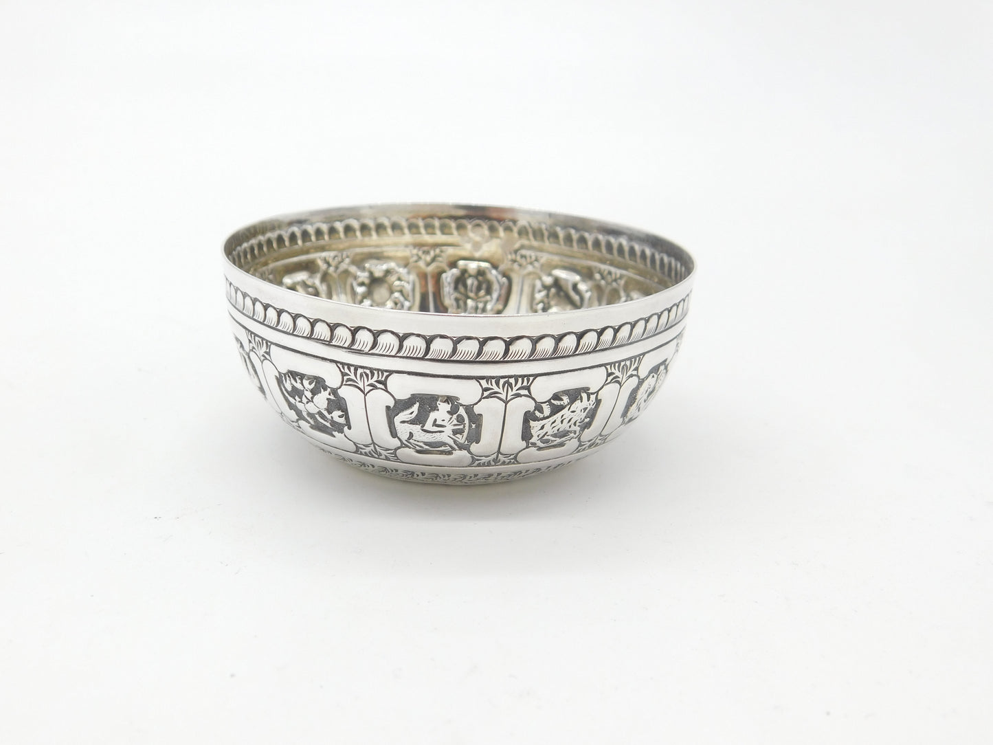 Victorian Sterling Silver 12 Signs of Zodiac Sweet Treat Bowl 1885 London