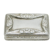 George IV Sterling Silver Floral Pattern Snuff Box Antique 1827 Birmingham
