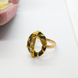 Georgian 18ct Yellow Gold, Hair Weave & Seed Pearl Mourning Ring Antique c1810