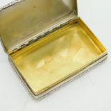George IV Sterling Silver Floral Pattern Snuff Box Antique 1827 Birmingham