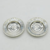 Britannia Silver Pair of Armada Dishes Vintage 1977 London Comyns & Sons