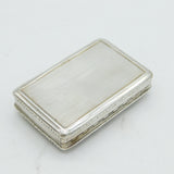 George IV Sterling Silver Floral Pattern Snuff Box Antique 1827 Birmingham