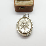 Adie & Lovekin Victorian Sterling Silver Starburst Locket 1896 Birmingham