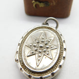 Adie & Lovekin Victorian Sterling Silver Starburst Locket 1896 Birmingham