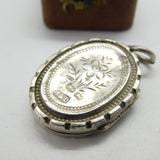 Adie & Lovekin Victorian Sterling Silver Starburst Locket 1896 Birmingham