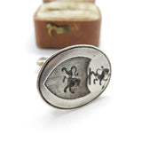 Georgian Sterling Silver Heraldic Lion Crested Intaglio Seal Fob c1740 Antique