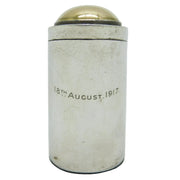 Asprey & Co. WW1 Interest Sterling Silver & Brass Ypres Campaign Vesta Case Antique