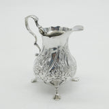 Early Georgian Sterling Silver Floral Baluster Cream Jug Antique 1763 London