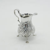 Early Georgian Sterling Silver Floral Baluster Cream Jug Antique 1763 London