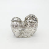 Cambodian Sterling Silver Betel Nut Box Classical Dragon Form Antique c1930 Deco