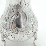Early Georgian Sterling Silver Floral Baluster Cream Jug Antique 1763 London