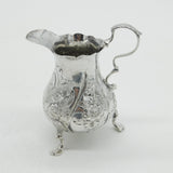 Early Georgian Sterling Silver Floral Baluster Cream Jug Antique 1763 London