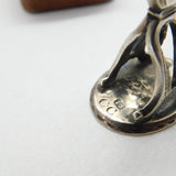 Georgian Sterling Silver Heraldic Lion Crested Intaglio Seal Fob c1740 Antique