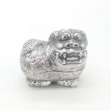 Cambodian Sterling Silver Betel Nut Box Classical Dragon Form Antique c1930 Deco