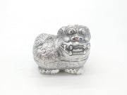 Cambodian Sterling Silver Betel Nut Box Classical Dragon Form Antique c1930 Deco