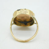 George IV 9ct Gold, Seed Pearl & Sardonyx Masonic Signet Ring Antique c1830s