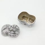 Cambodian Sterling Silver Betel Nut Box Classical Dragon Form Antique c1930 Deco