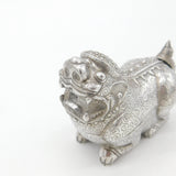Cambodian Sterling Silver Classical Dragon Betel Nut Box Antique c1930 Deco