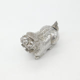 Cambodian Sterling Silver Classical Dragon Betel Nut Box Antique c1930 Deco