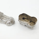 Cambodian Sterling Silver Classical Dragon Betel Nut Box Antique c1930 Deco