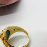American 10ct Gold & Sapphire Paste St Mary High School Graduation Ring Class of 1965