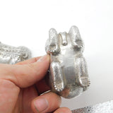 Cambodian Sterling Silver Classical Dragon Betel Nut Box Antique c1930 Deco