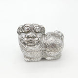 Cambodian Sterling Silver Betel Nut Box Classical Dragon Form Antique c1930