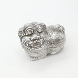 Cambodian Sterling Silver Betel Nut Box Classical Dragon Form Antique c1930